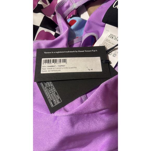 Versace Jeans Collection Visible Stitching Sports Top lilac - Picture 8 of 10